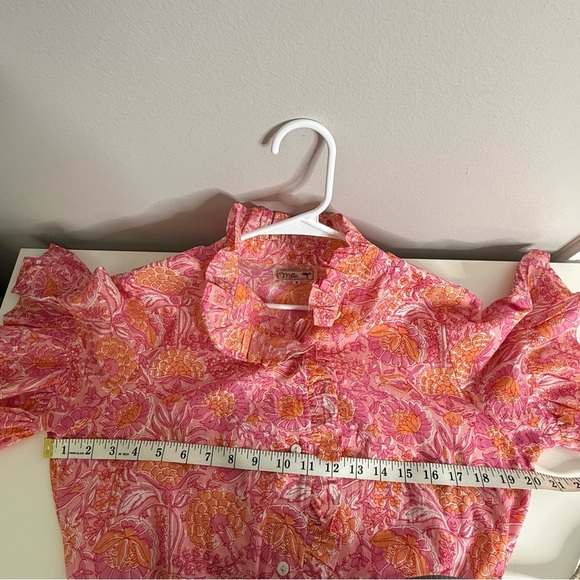 Mille - Victoria Dress in Pink Carnation - Pink/ Orange 100% Cotton - Small - Picture 11 of 11